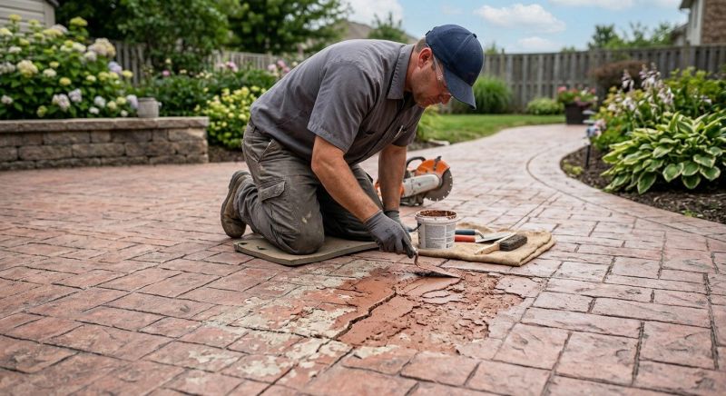 Decorative Concrete Repair in Katy, TX